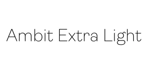 Ambit Extra Light Font