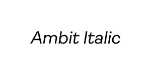 Ambit Italic Font