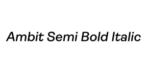 Ambit Semi Bold Italic Font