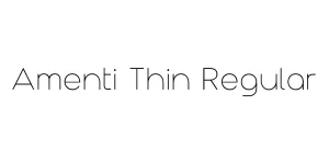 Amenti Thin Regular Font