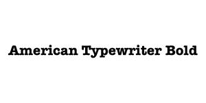 American Typewriter Bold Font