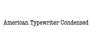 American Typewriter Condensed Font