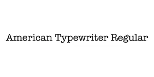 American Typewriter Regular Font