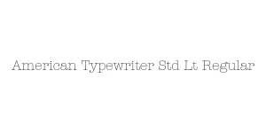 American Typewriter Std Lt Regular Font