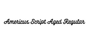 Americus Script Aged Regular Font