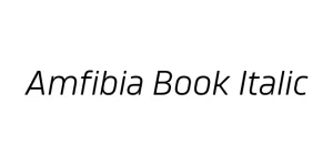 Amfibia Book Italic Font