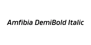 Amfibia DemiBold Italic Font