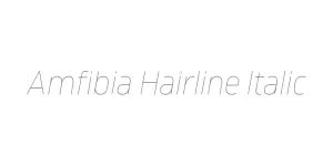 Amfibia Hairline Italic Font