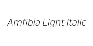 Amfibia Light Italic Font