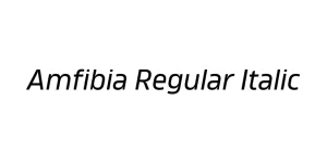 Amfibia Regular Italic Font