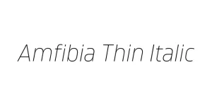 Amfibia Thin Italic Font