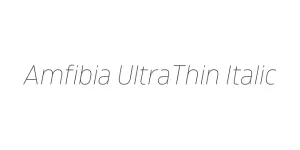 Amfibia UltraThin Italic Font