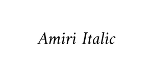 Amiri Italic Font