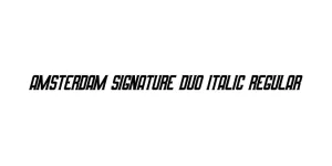 Amsterdam Signature Duo Italic Regular Font