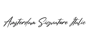 Amsterdam Signature Italic Font
