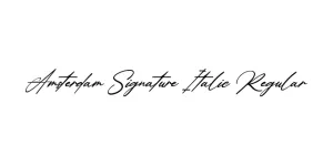 Amsterdam Signature Italic Regular Font