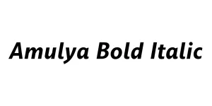 Amulya Bold Italic Font