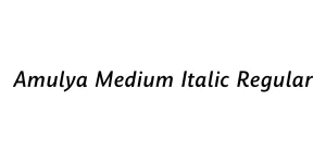 Amulya Medium Italic Regular Font