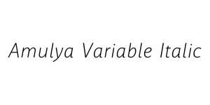 Amulya Variable Italic Font