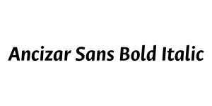 Ancizar Sans Bold Italic Font
