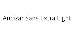 Ancizar Sans Extra Light Font