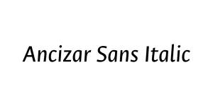 Ancizar Sans Italic Font