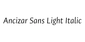 Ancizar Sans Light Italic Font