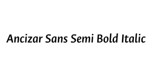 Ancizar Sans Semi Bold Italic Font