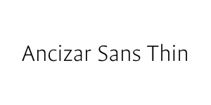Ancizar Sans Thin Font