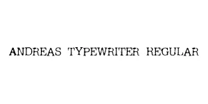 Andreas Typewriter Regular Font