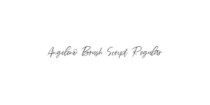 Angeleno Brush Script Regular Font