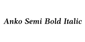 Anko Semi Bold Italic Font