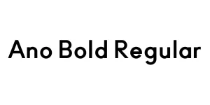 Ano Bold Regular Font