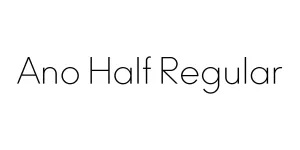 Ano Half Regular Font