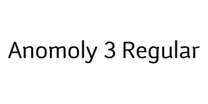 Anomoly 3 Regular Font