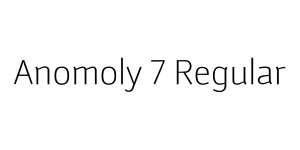 Anomoly 7 Regular Font