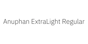 Anuphan ExtraLight Regular Font