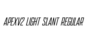 ApexV2 Light Slant Regular Font