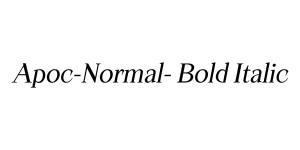 Apoc-Normal- Bold Italic Font