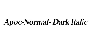 Apoc-Normal- Dark Italic Font