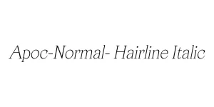 Apoc-Normal- Hairline Italic Font