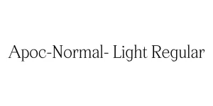 Apoc-Normal- Light Regular Font