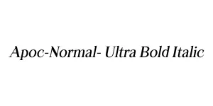 Apoc-Normal- Ultra Bold Italic Font