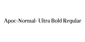 Apoc-Normal- Ultra Bold Regular Font