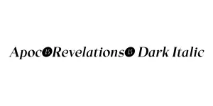 Apoc-Revelations- Dark Italic Font