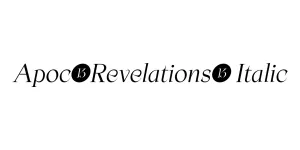 Apoc-Revelations- Italic Font