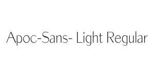 Apoc-Sans- Light Regular Font