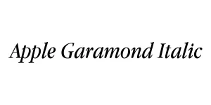 Apple Garamond Italic Font