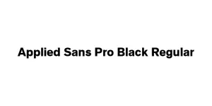 Applied Sans Pro Black Regular Font