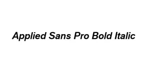 Applied Sans Pro Bold Italic Font